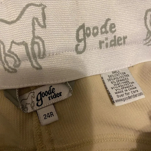Goode Rider Beige Breeches Women Sz 24R Equestrian Pants Horse Riding Outdoors - Picture 4 of 12